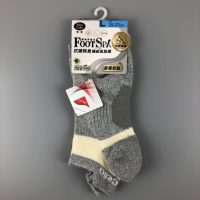 經典抑菌護跟氣墊襪- 灰米