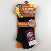 3M抗菌消臭氣墊船型襪(加大)-黑