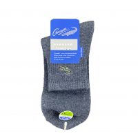 CS8411 鱷魚紳士刺繡1-2襪 - 灰